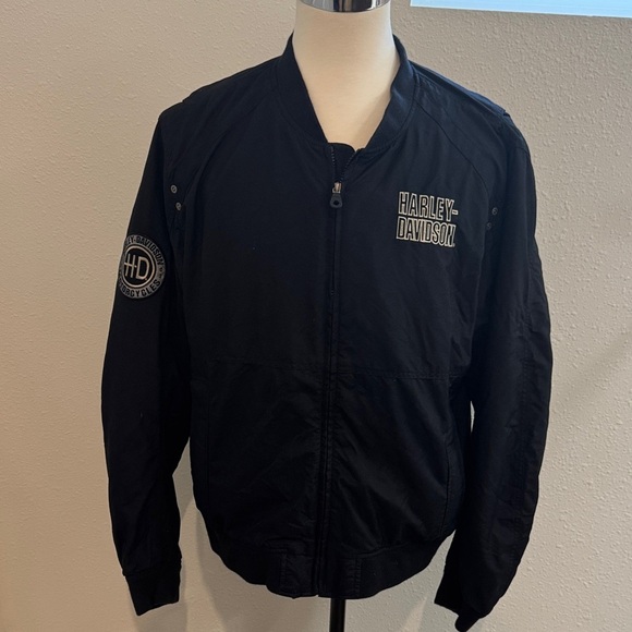 Harley-Davidson Midnight Black Varsity Jacket - Picture 1 of 9